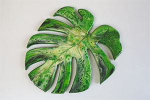 EWD Acrylic Fluid Painting Philodendron