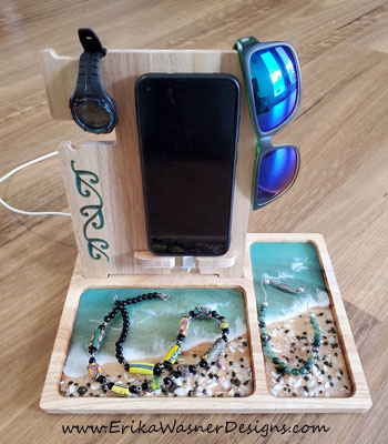 ErikaWasnerDesigns PhoneDockingStation ResinArt